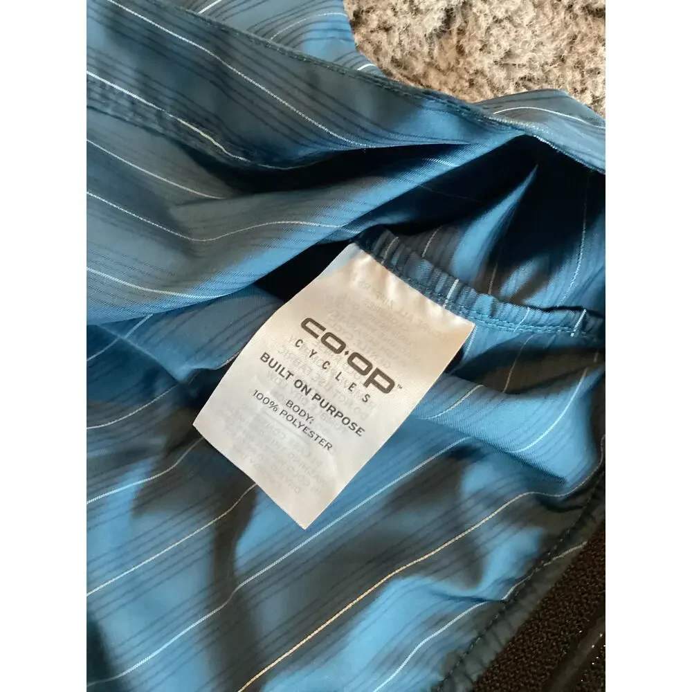 Rei‎ Co-Op Men's Convertible Cycling Wind Breaker Jacket Hiking Blue Size Small